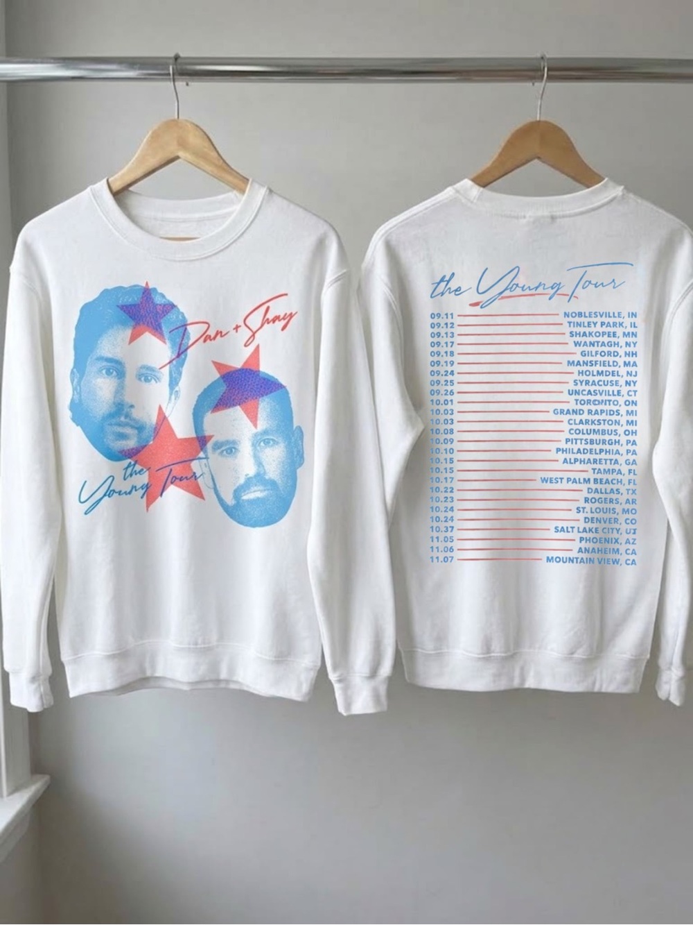 Dan + Shay The Young Tour 2026 Crewneck Sweatshirt